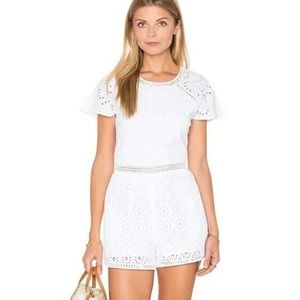TULAROSA - BACKLESS EYELET ROMPER